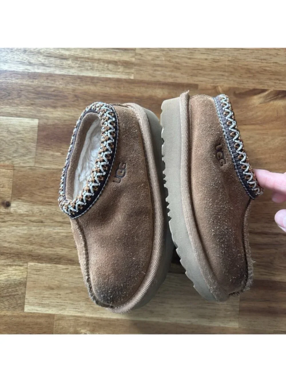 UGG Tasman II Slippers Toddler Size 9 Shoes‎ Chestnut Suede Slip On Minimalist